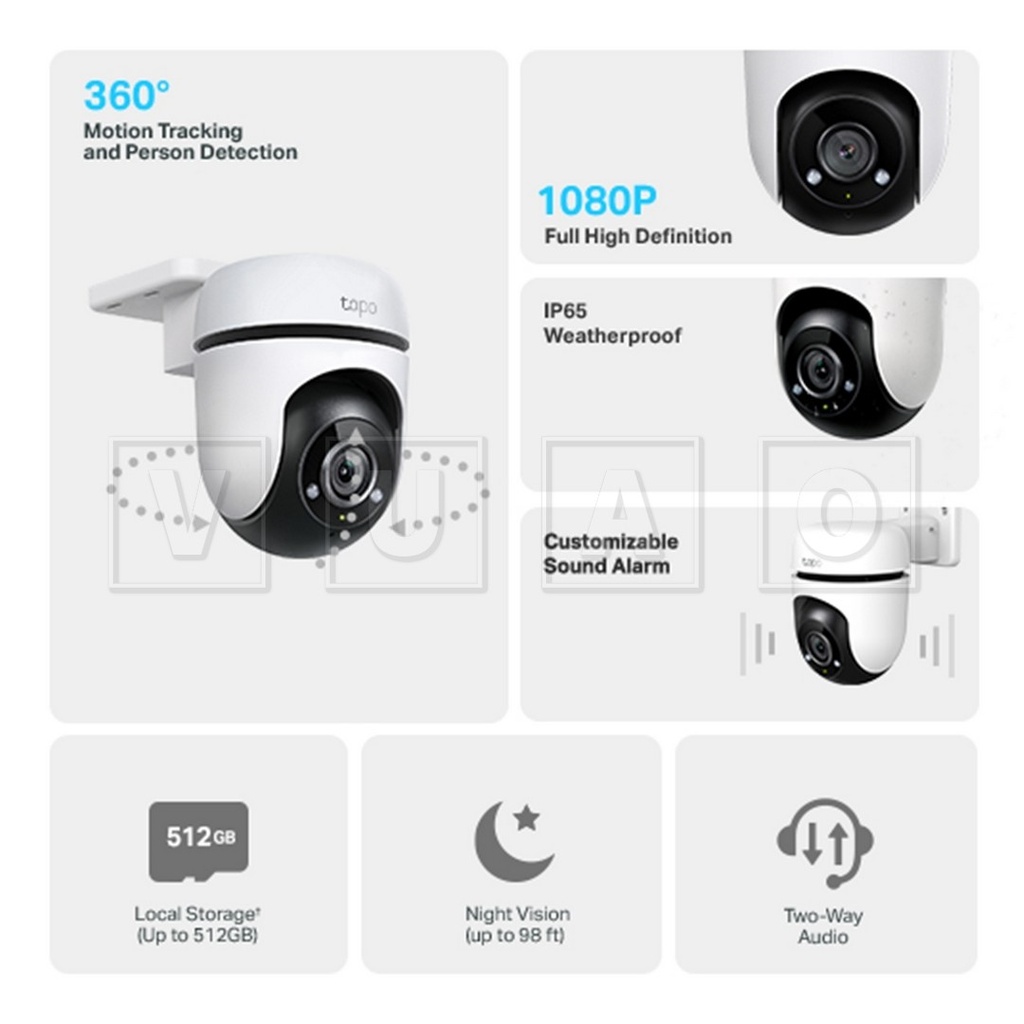 Tapo C500 V1
Cámara inteligente Wi-Fi de vigilancia 360º
