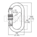 Yoke N-244G Mosquetón de acero (M2) 25KN
