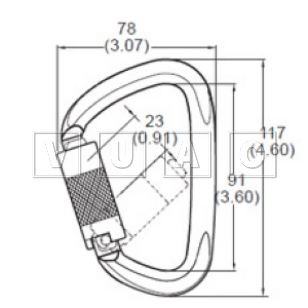 Yoke N-248G Mosquetón de acero (M1) 50KN