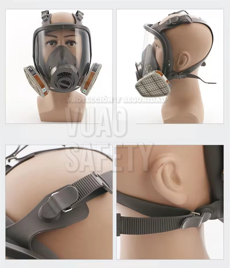 Tspuda MJ-4007 Máscara de gas con filtro autocebante, máscara facial completa