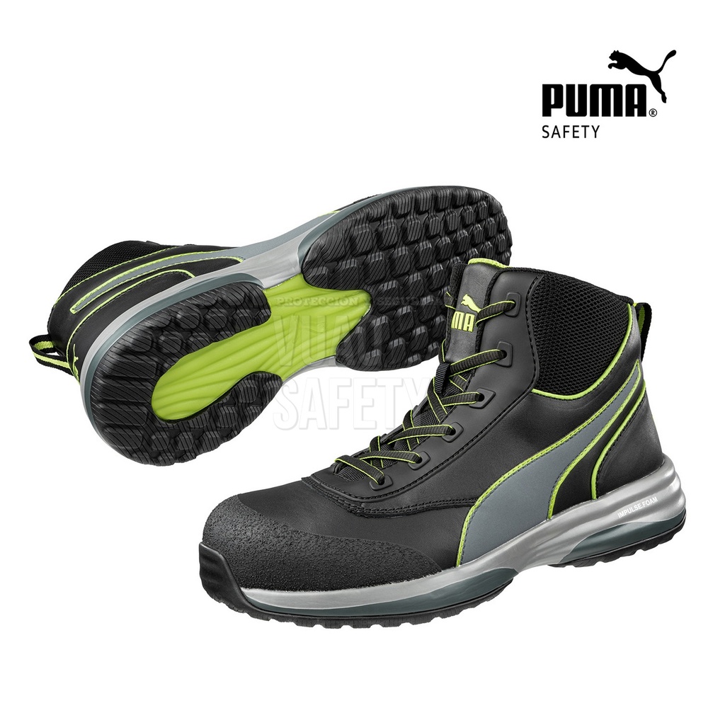 Rapid Green Mid, Zapatillas De Seguridad Puma Safety S1P Esd