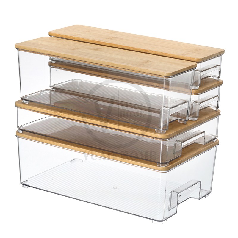 Contenedores con tapa de Bambú 2580-2W