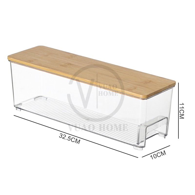 Contenedores con tapa de Bambú 2580-2W