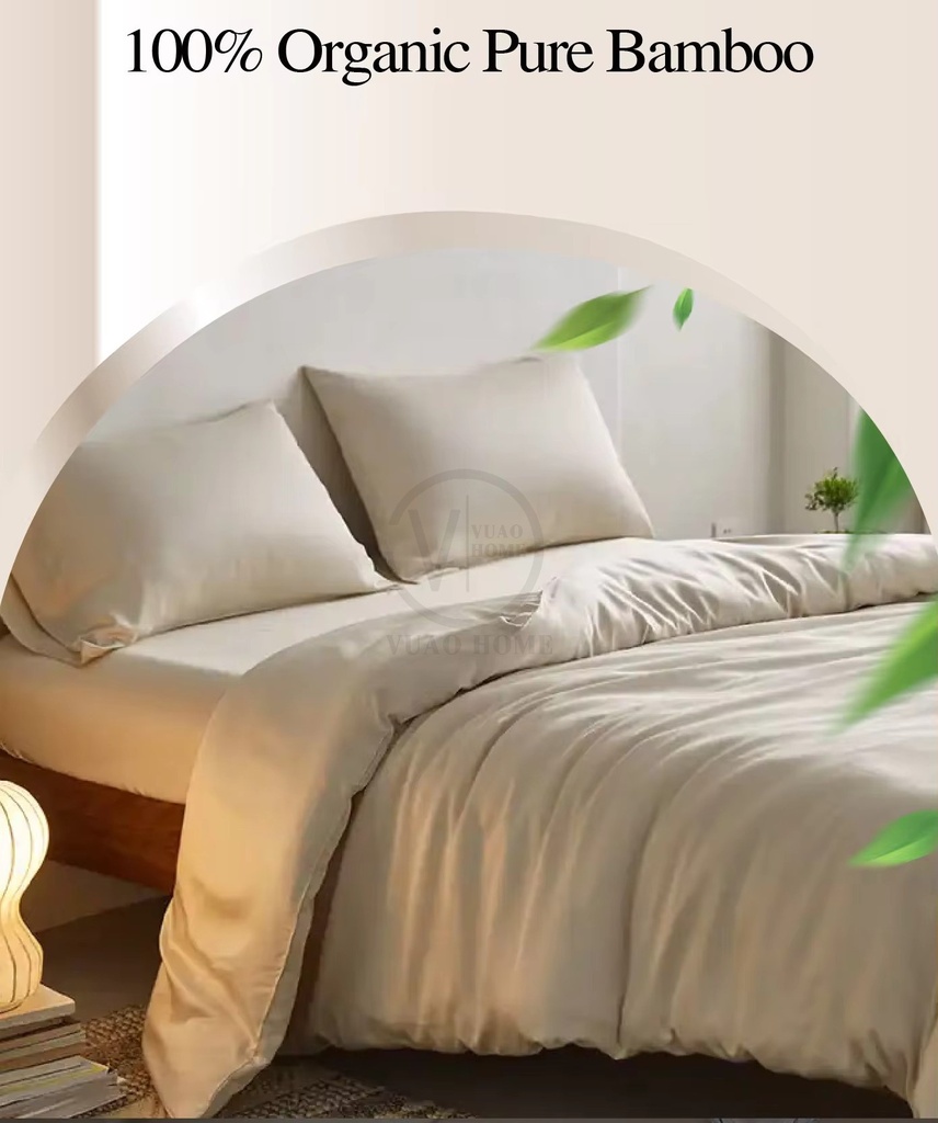 Juego de ropa de cama de bambú orgánico (Sábana Bambú)