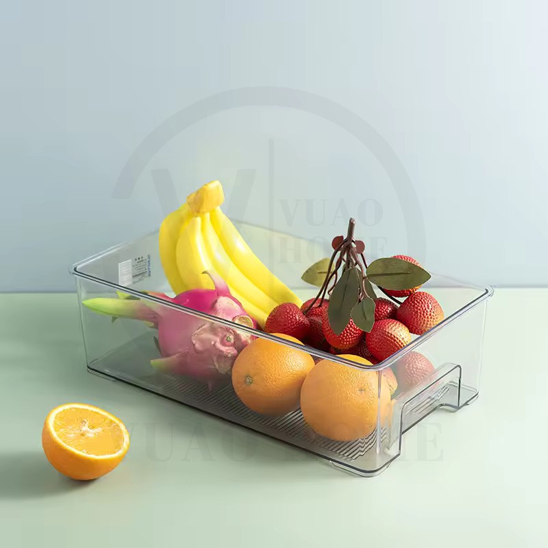 Organizador Bin transparente Almacenamiento de alimentos Refrigerador