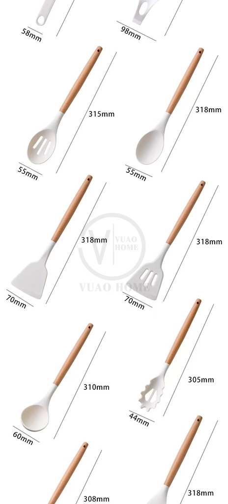 Juego de utensilios de cocina de silicona 12 Piezas