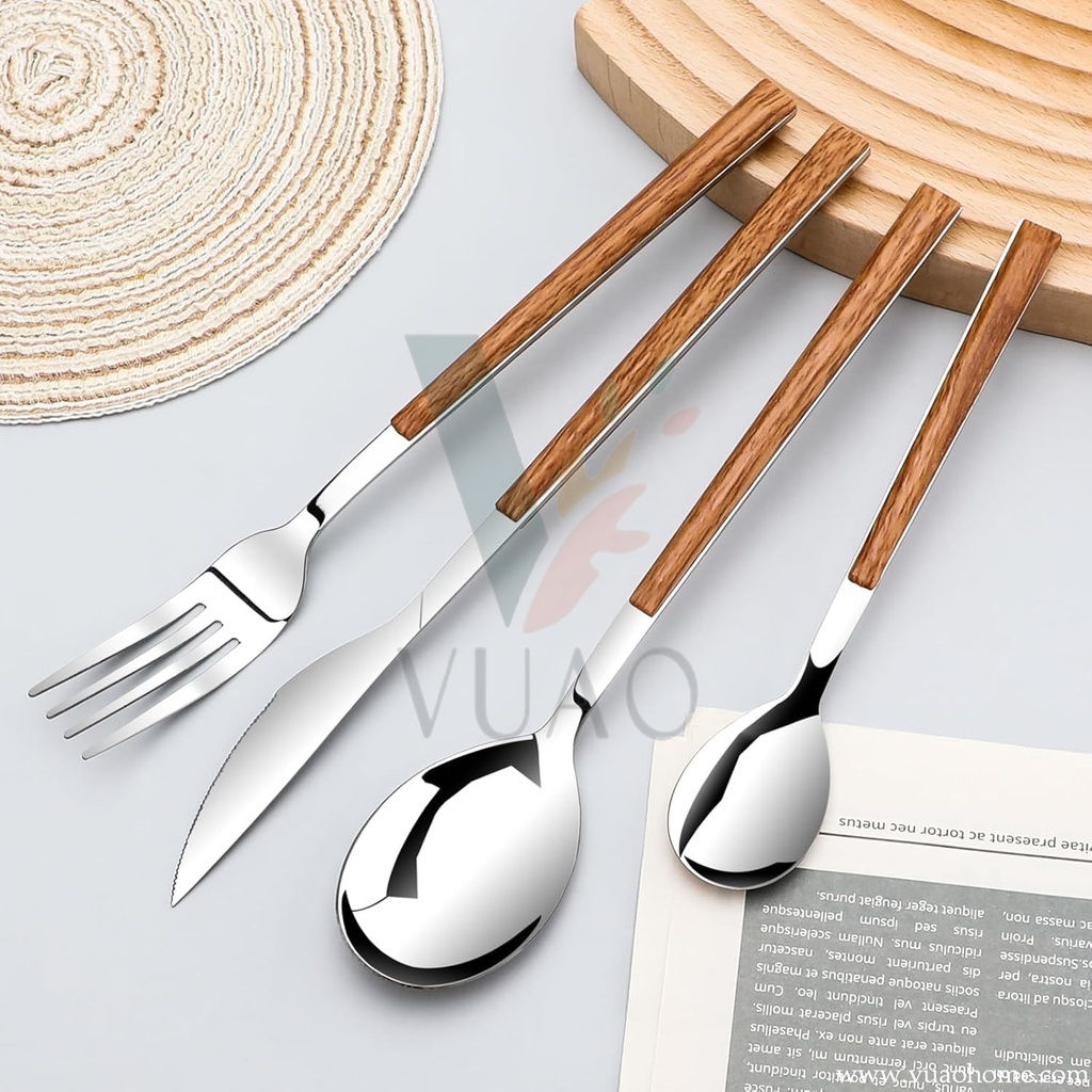 Juego de cubiertos de acero inoxidable 24 Piezas