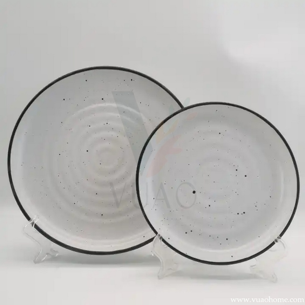 Juego de vajilla, para 4 personas, rústico, 16 piezas