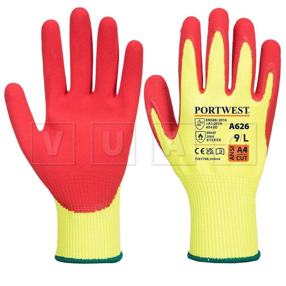 Portwest A626 Guante Nitrilo anti-corte Vis-Tex HR