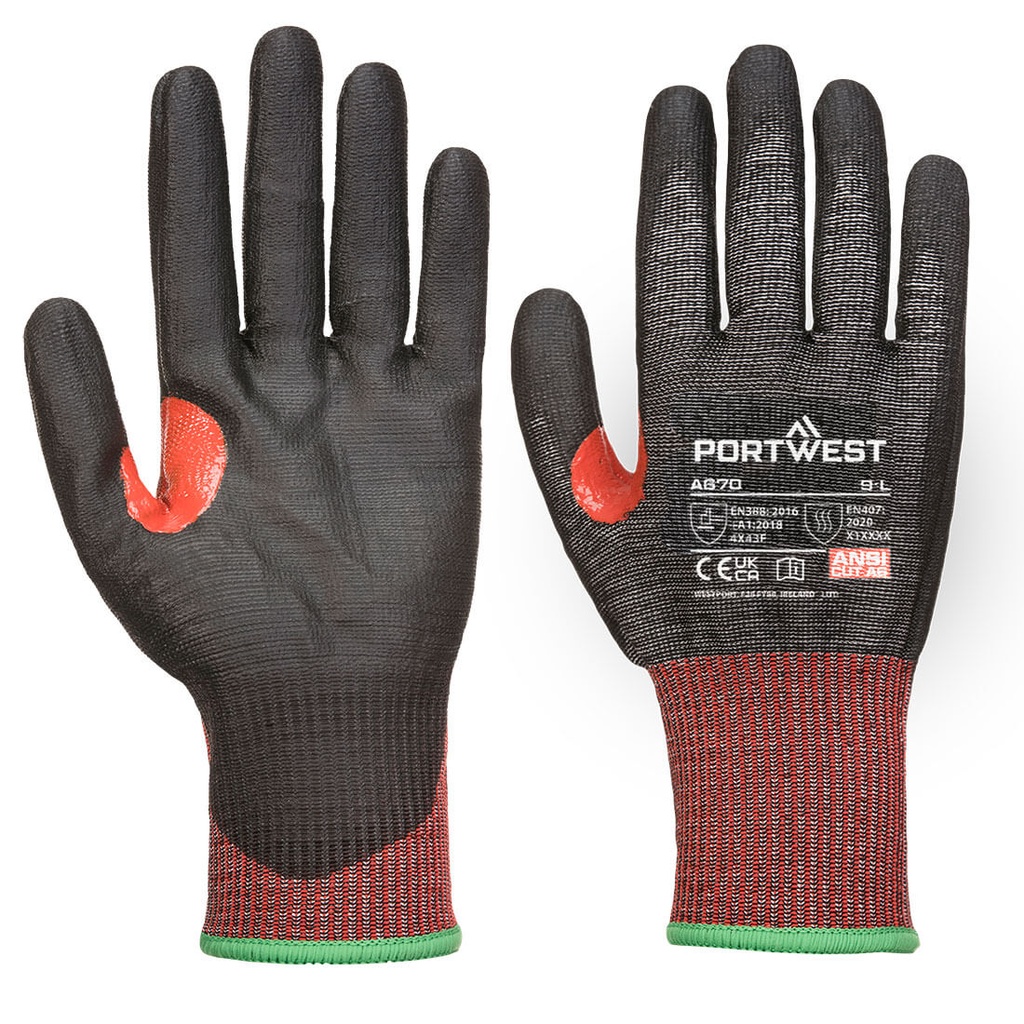 Portwest A670 Guante CT200 AHR13 de PU resistente al corte