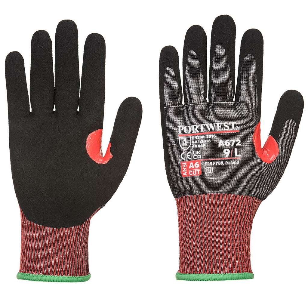 Portwest A672 Guante CT200 AHR13 de Nitrilo resistente al corte