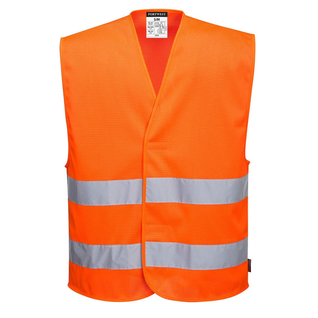 Portwest C374 Chaleco MeshAir de alta visibilidad con dos bandas