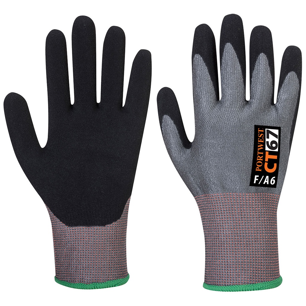 Portwest CT67 Guante CT300 AHR13 resistente a cortes de esponja de Nitrilo