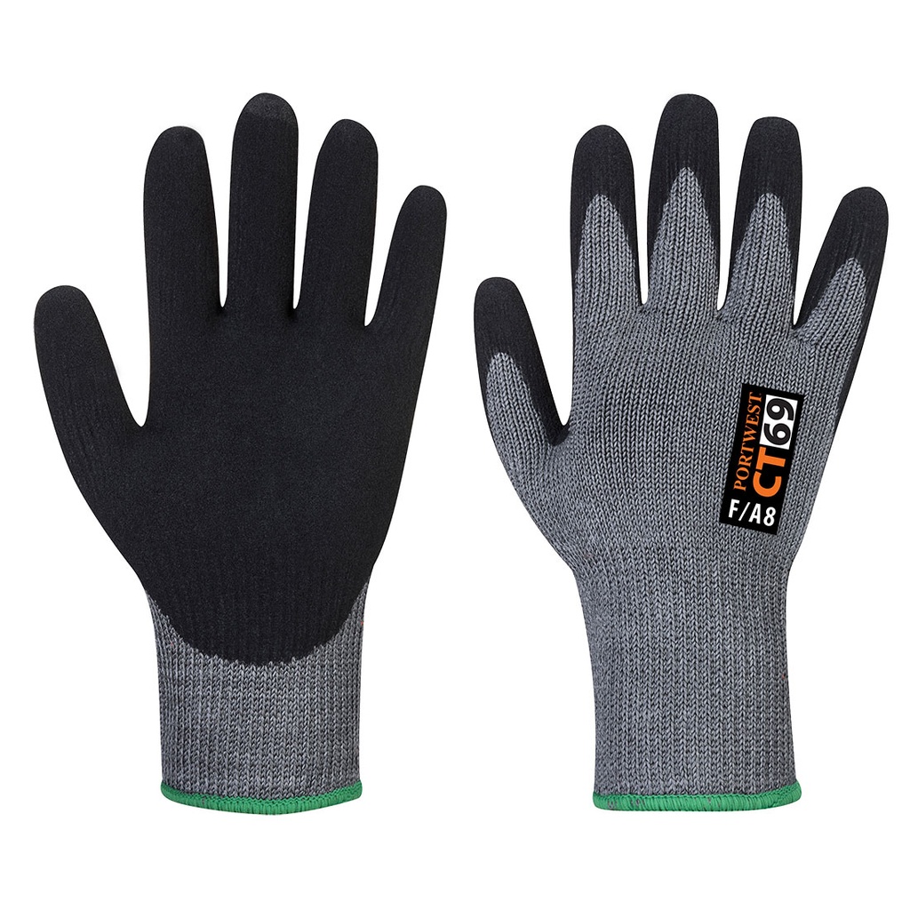 Portwest CT69 Guante CT300 AHR7 resistente a cortes de esponja de Nitrilo