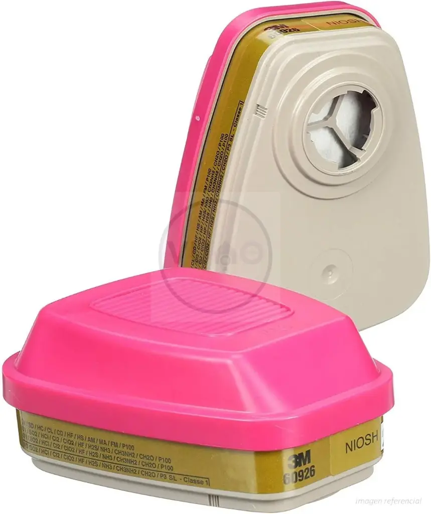 Cartucho Dual 60926 para Multigases, Vapores Orgánicos y Partículas 3M P100