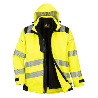 Portwest PW365 Chaqueta PW3 de alta visibilidad 3 en 1