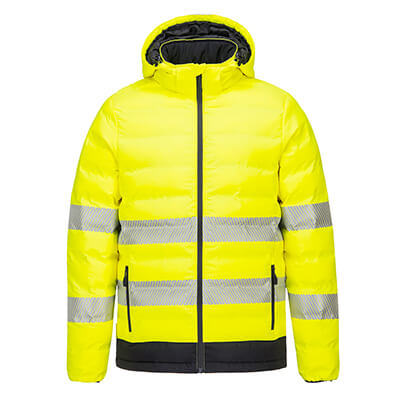 Portwest S548 Chaqueta calefactada de alta visibilidad Ultrasonic Heated Tunnel