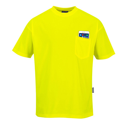 Portwest S578 Camiseta Day-Vis de manga corta con bolsillo