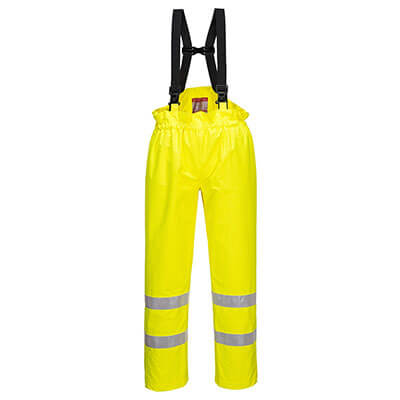 Portwest S780 Pantalón de alta visibilidad, ignífugo y antiestático Bizflame Rain sin forro