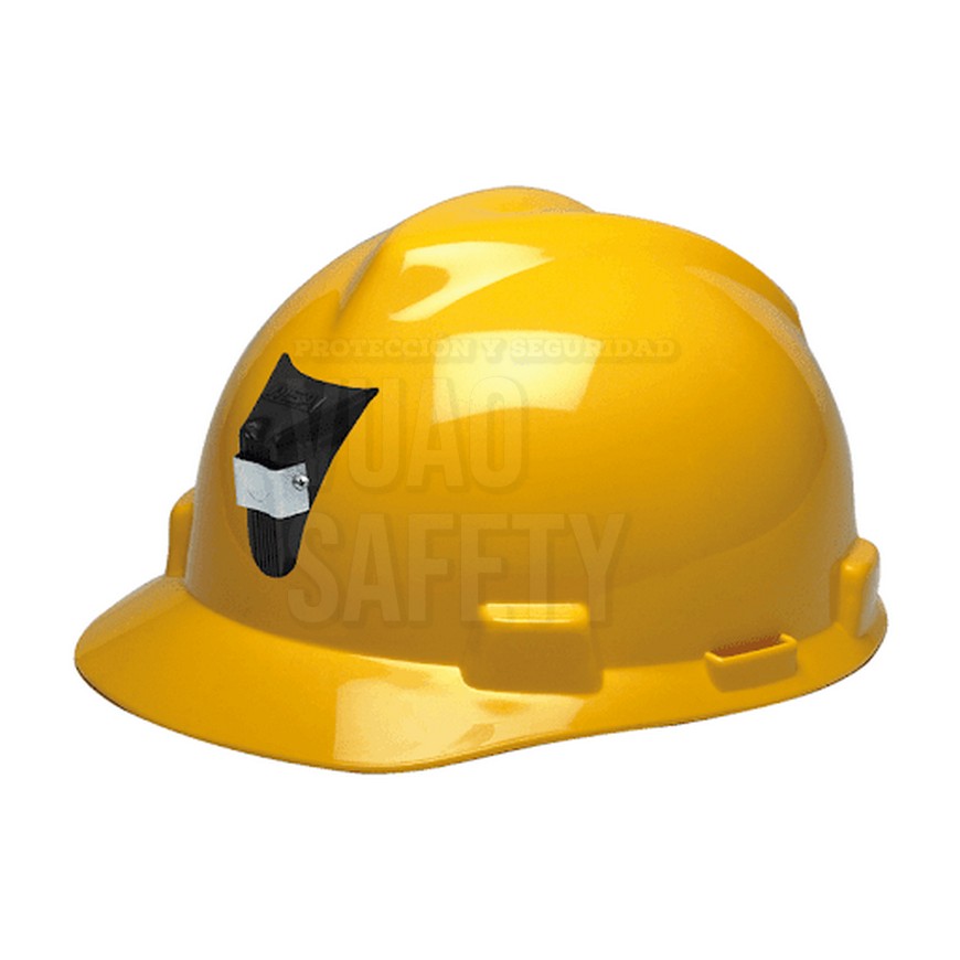 Casco Modelo V-Gard Tipo Jockey, MSA, Con Suspension Fas-Trac III Y Porta Lampara