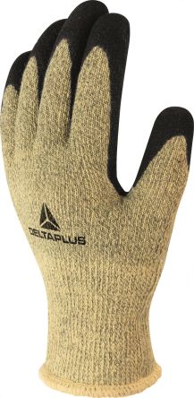 Delta Plus VV914 ARC FLASH Yellow Aramid Knit Cut Resistant General Handling Gloves, Size 9, Large, Neoprene Coating