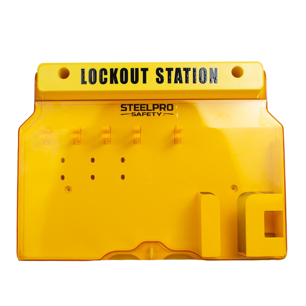 Steelpro Estación de bloqueo con tapa de policarbonato