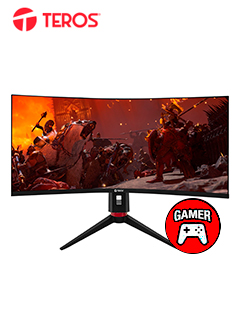 Monitor Teros TE-3410G, 34" VA UWQHD Curvo, 165 Hz, 3440 x 1440, WQHD, HDMI / DisplayPort