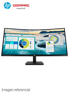 Monitor HP P34hc G4 WQHD VA USB-C Curvo 34" HDMI / DP / USB-A, Color Negro.