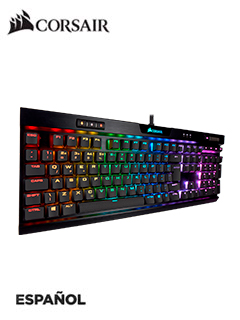 Teclado mecánico para juegos Corsair K70 RGB MK.2 Low Profile RAPIDFIRE CHERRY MX LP Speed