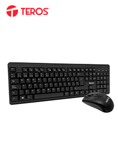 Kit Inalámbrico Multimendia Teclado + Mouse TE4061N, 2.4GHz, Receptor nano USB, Negro.