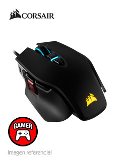 Mouse óptico Corsair M65 RGB Elite FPS Gaming, 18 000 dpi, USB, 9 botones, Negro.