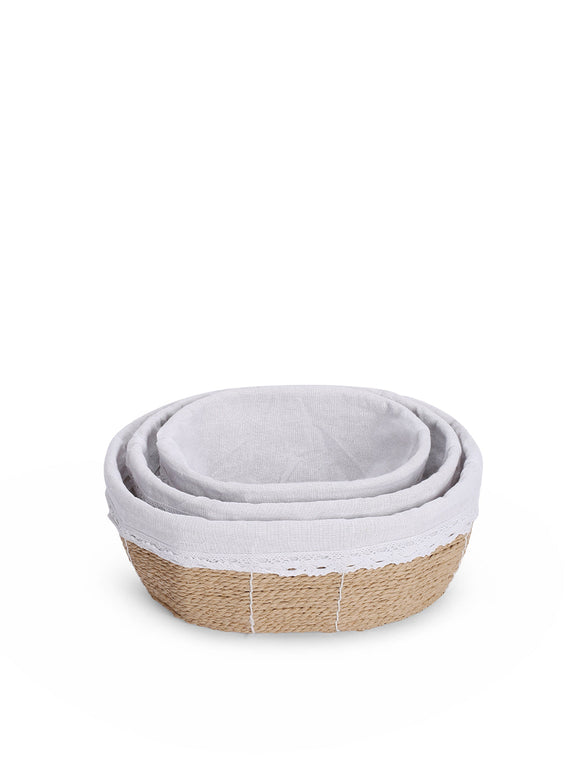 Vuao Canasta Almendra natural (Set de 3)