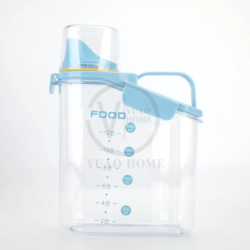 710 Contenedor para almacenar alimentos (1800ML, Azul)