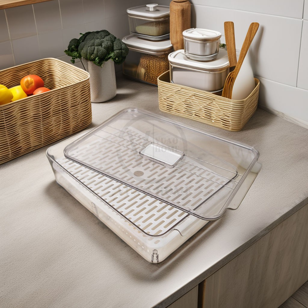 Acrílico para refrigerador con tapa, Almacenamiento de verduras