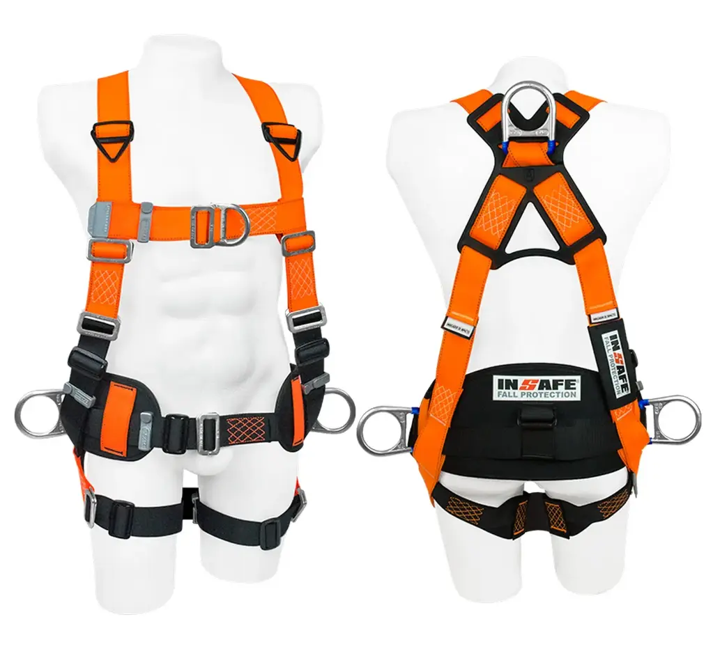 Arnés 4 Argollas en H y Soporte Lumbar IN 8005-1 Insafe