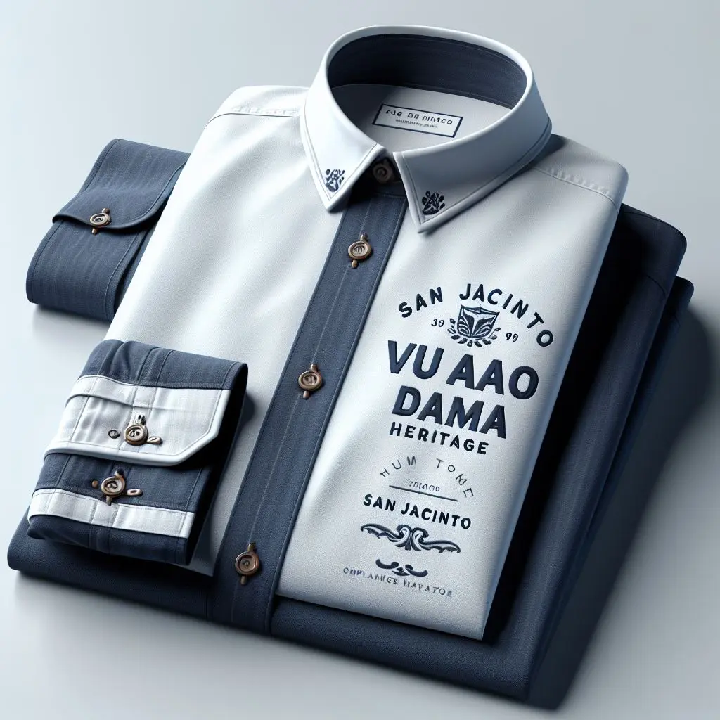 Camisa Vuao Dama Heritage 👚Tela Oxford San Jacinto (Azul Marino, XS)