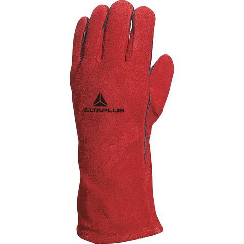 Delta Plus CA515R Red Leather Heat Resistant Work Gloves