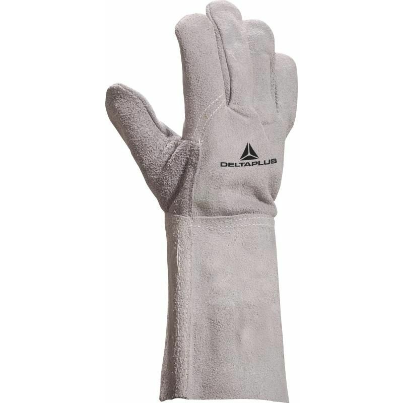 Delta Plus TC716 Grey Leather Welding Work Gloves, Size 9