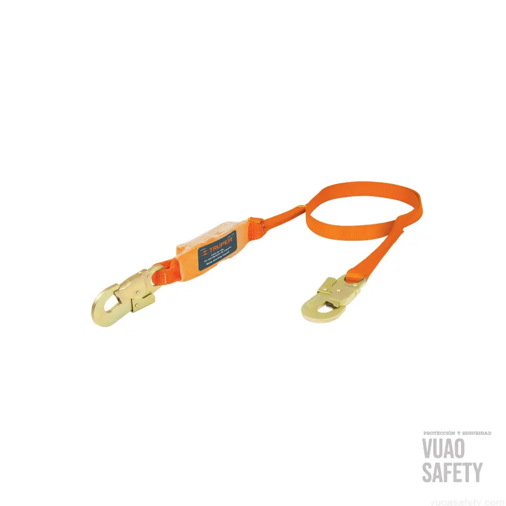 [CAB-5430-18] Línea de vida 1.8 m cinta políéster con absorbedor impacto, Truper