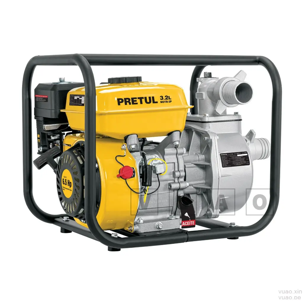 [VU28029] Motobomba autocebante 2"x2", gas. 6-1/2HP, agrícola, PRETUL