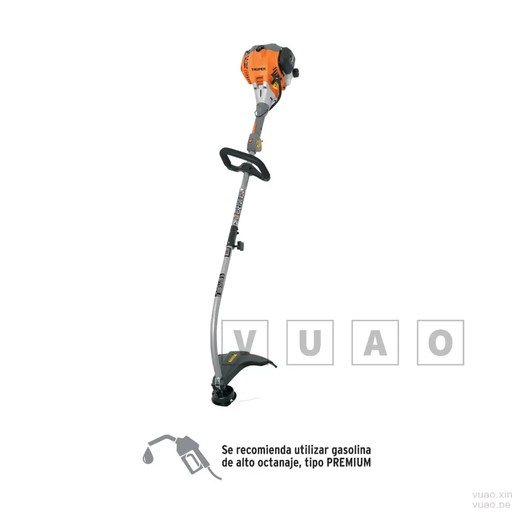 Desbrozadora a gasolina 30cc mango tipo "D", 17"corte, curva, DES-30C, Truper