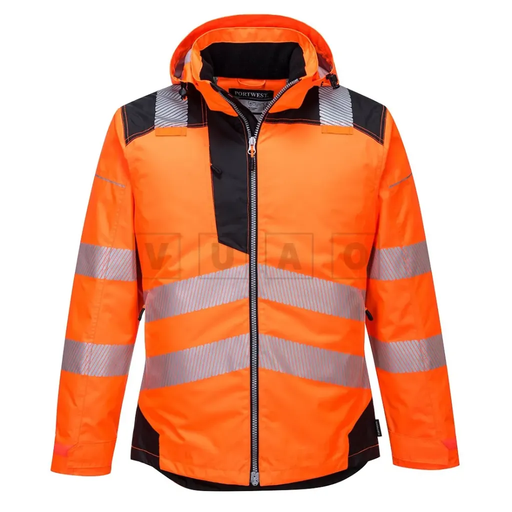 Chaqueta Portwest T400 de invierno de alta visibilidad PW3 Naranja/Negro