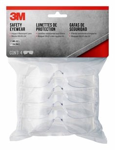3M® Gafas de Protección para Interiores 90953-BU10-NA, Armazón Transparente/Lentes Transparentes Resistentes Antirasguños...