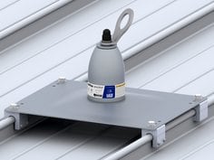 3M DBI-SALA Anclaje superior para techos: para techos con junta de plegado saliente 2100138, Plata, 1 P/C