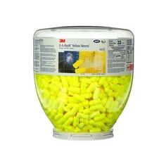3M E-A-Rsoft Yellow Neons One Touch Tapones Auditivos de Repuesto, 391-1004, Sin Cordón, Tamaño Regular, 2000 Pares/Caja