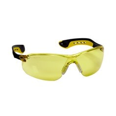 3M Gafas de seguridad de Sien Plana 47013-WV6-NA, Lente ámbar/anti-arañazos, Marco Negro/Amarillo, 1 Gafa/Paquete
