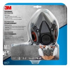 3M Respirador Doble Vía para pintura OV/P95, 6211P1-DC,Mediano,1 Unidad, 4/Caja