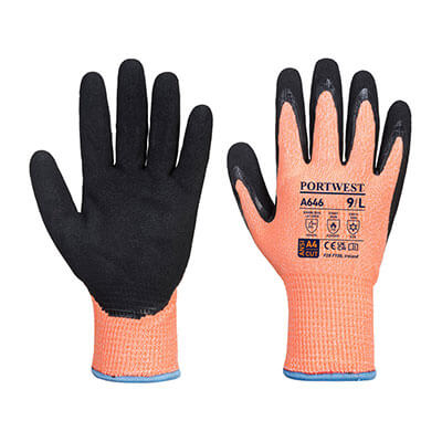 Portwest A646 Guante de Nitrilo anti-corte para invierno Vis-Tex Winter HR