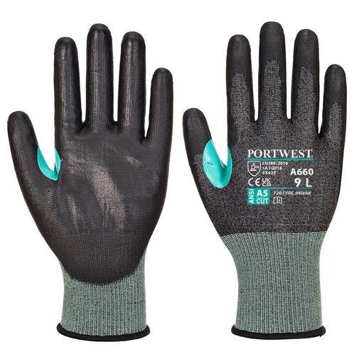 Portwest A660 Guante CT200 VHR18 de PU resistente al corte