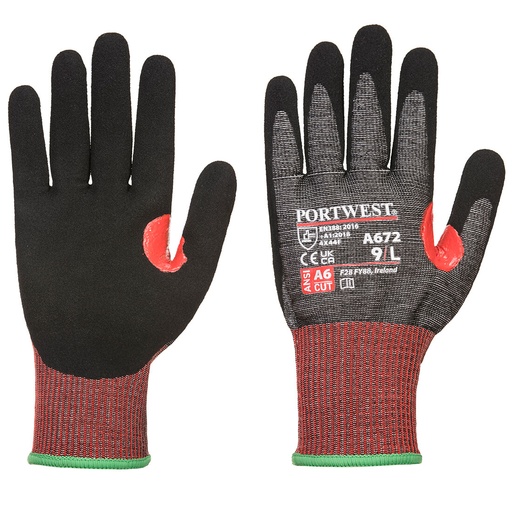 Portwest A672 Guante CT200 AHR13 de Nitrilo resistente al corte